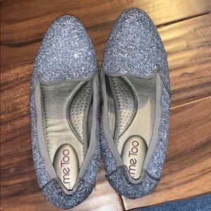 Crystal look loafers